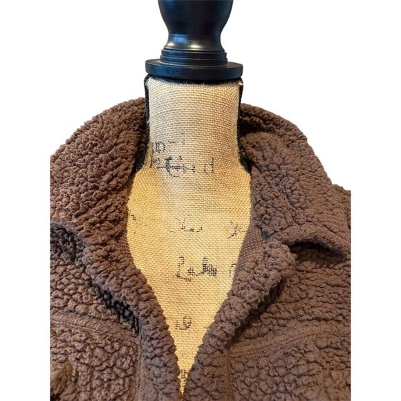 32 Degrees Women's Brown Sherpa Jacket Size L Button Down Casual - Picture 5 of 10